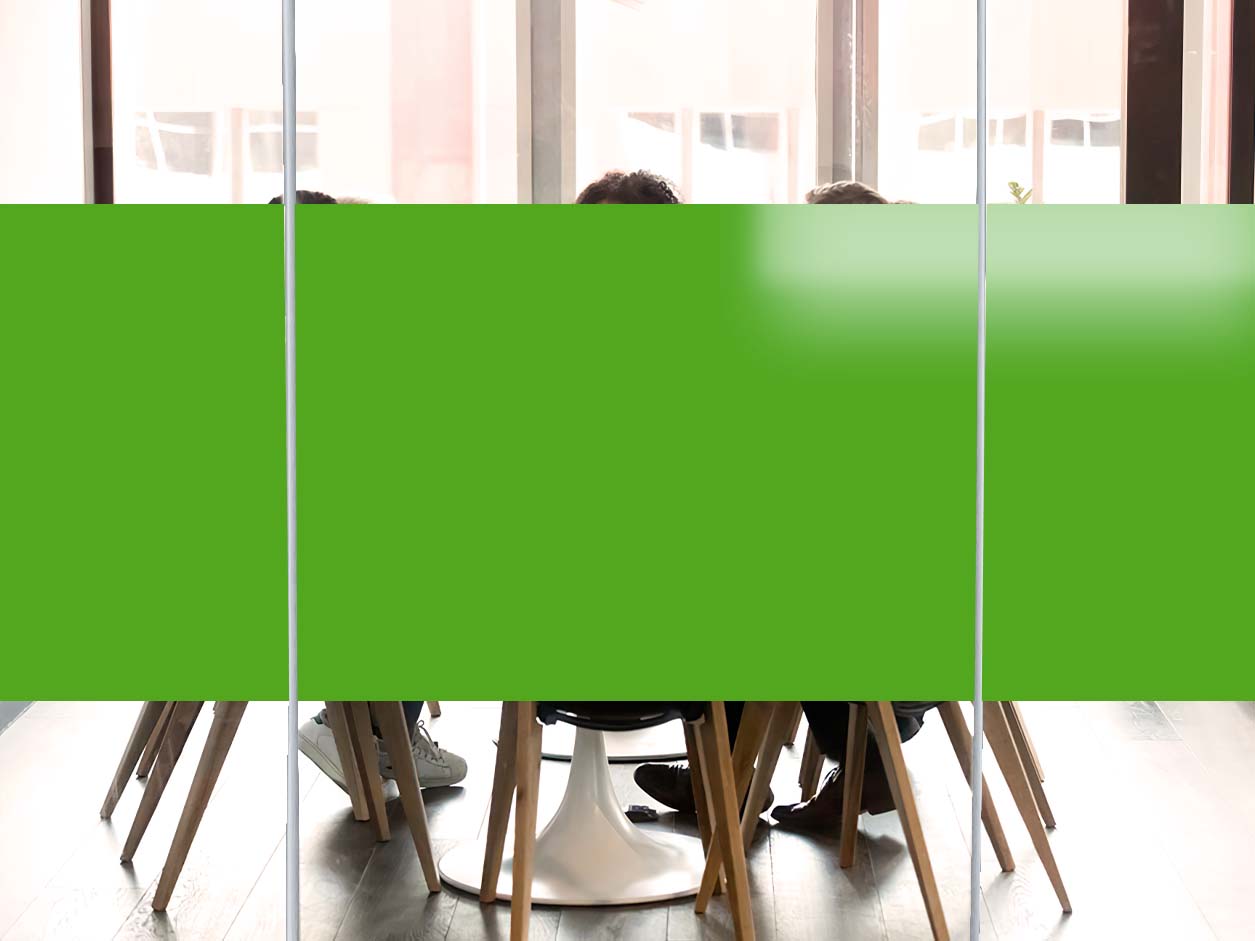 Film vitrage opacifiant vert menthe - Luminis Films